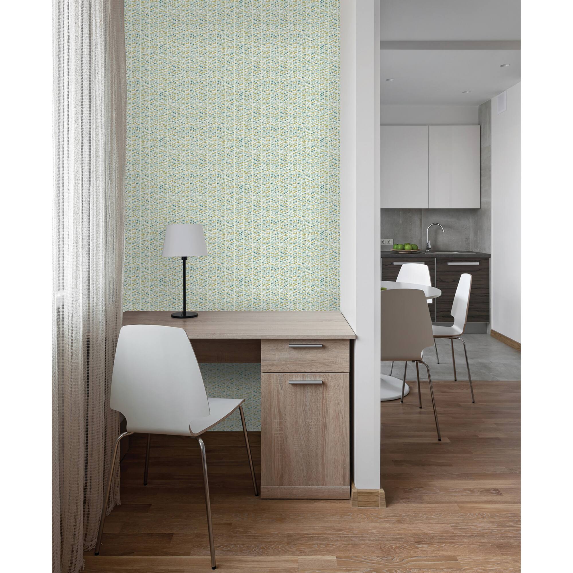 My Style Ivan Broken Chevron Peel & Stick Wallpaper